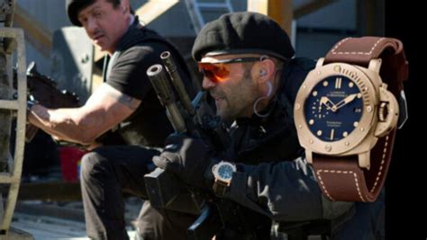 Jason Statham Wearing a Panerai Luminor Bronzo .